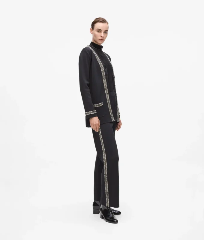 Bouclé-yksityiskohdat neulotut housut Bouclé-yksityiskohdat neulotut housut