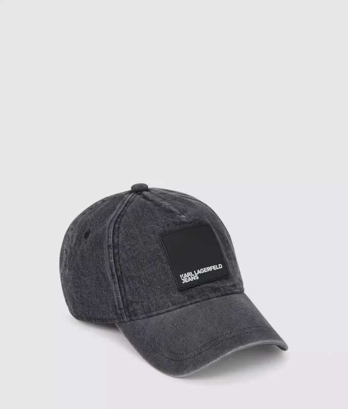 Box-logolla varustettu denim-lippalakki
