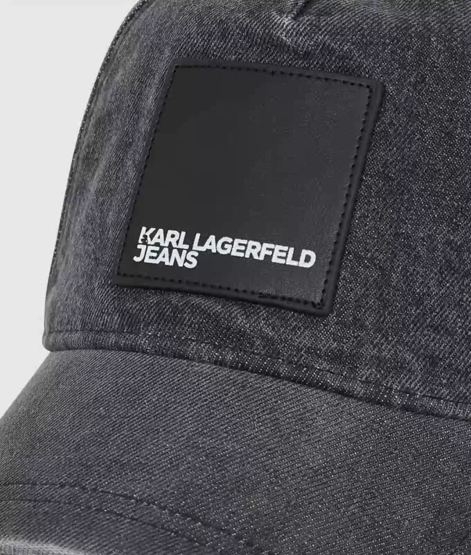 Box-logolla varustettu denim-lippalakki