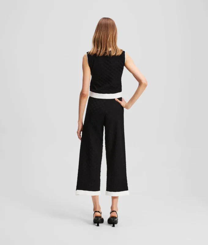 CONTRAST PIPING KNITTED PANTS CONTRAST PIPING KNITTED PANTS