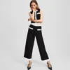 CONTRAST PIPING KNITTED PANTS CONTRAST PIPING KNITTED PANTS