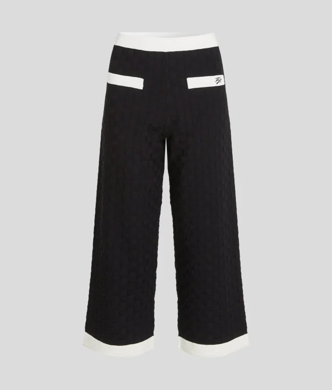 CONTRAST PIPING KNITTED PANTS CONTRAST PIPING KNITTED PANTS