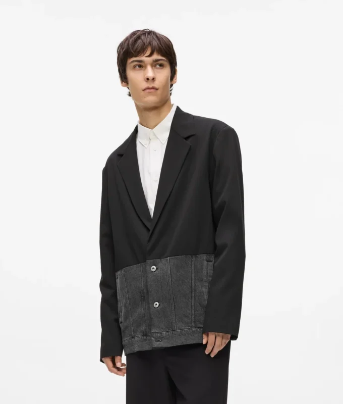 Denim-paneelinen bleiseri Denim-paneelinen bleiseri