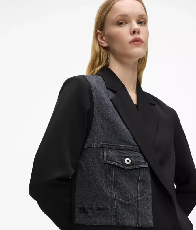 Denim-paneelinen bleiseri Denim-paneelinen bleiseri