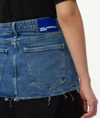 Denim-paneelinen maxihame
