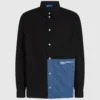Denim-paneelinen overshirt Denim-paneelinen overshirt