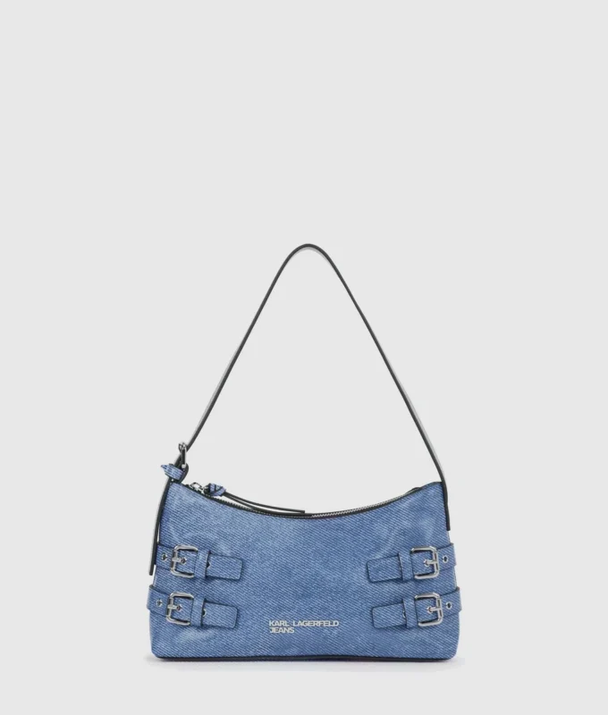 Denim-soljellinen olkalaukku Denim-soljellinen olkalaukku