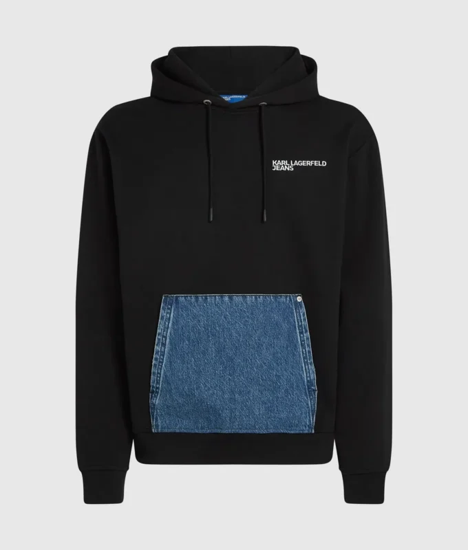 Denim-taskuinen huppari Denim-taskuinen huppari