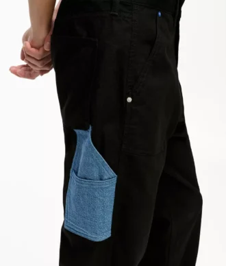 Denim-taskuiset puusepänhousut
