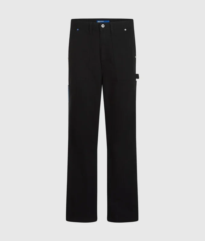 Denim-taskuiset puusepänhousut
