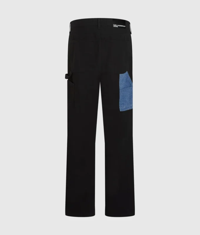 Denim-taskuiset puusepänhousut
