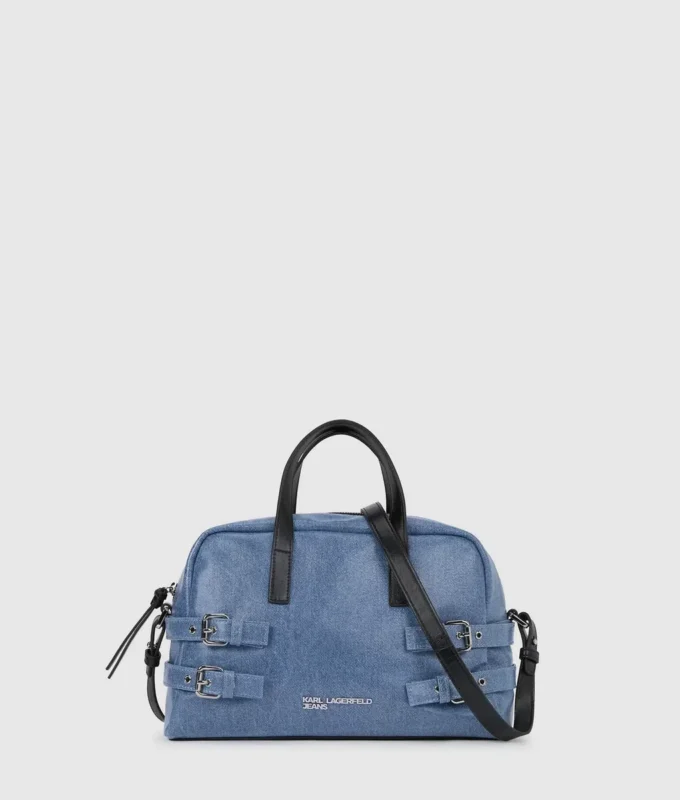 Denim-vyökiinnitteinen keilailulaukku Denim-vyökiinnitteinen keilailulaukku