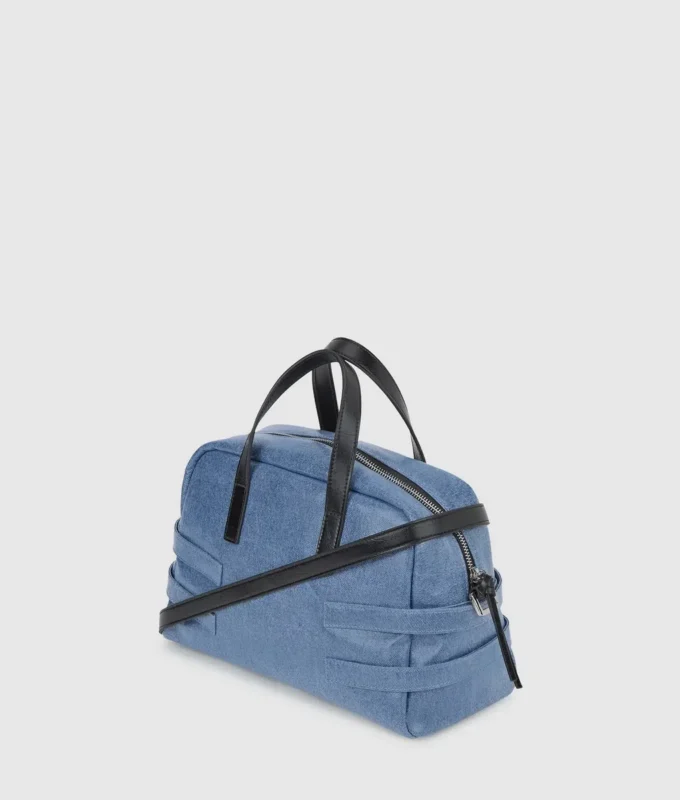 Denim-vyökiinnitteinen keilailulaukku Denim-vyökiinnitteinen keilailulaukku