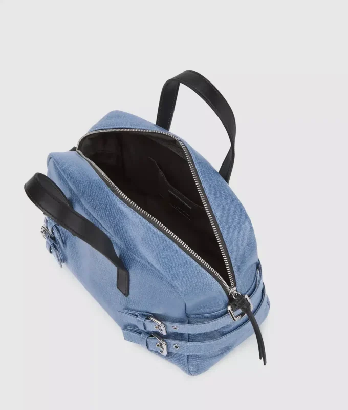 Denim-vyökiinnitteinen keilailulaukku Denim-vyökiinnitteinen keilailulaukku