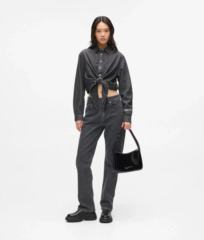 Denimpaita, edessä solmittava Denimpaita, edessä solmittava