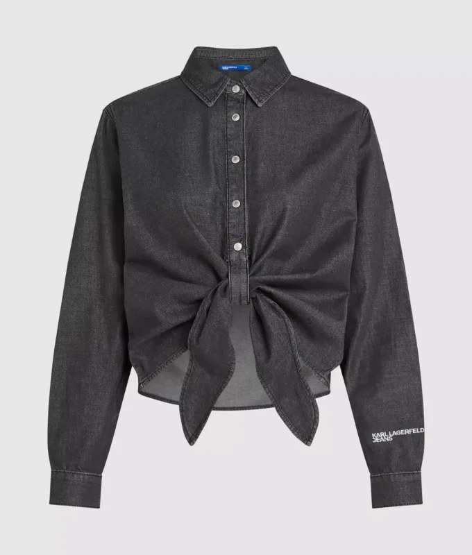 Denimpaita, edessä solmittava Denimpaita, edessä solmittava