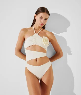 FLOWER HALTER-NECK -UIMAPUKU