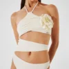FLOWER HALTER-NECK -UIMAPUKU