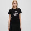 IKON KARL & CHOUPETTE RHINESTONE T-PAITA IKON KARL & CHOUPETTE RHINESTONE T-PAITA