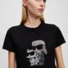 IKON KARL & CHOUPETTE RHINESTONE T-PAITA IKON KARL & CHOUPETTE RHINESTONE T-PAITA