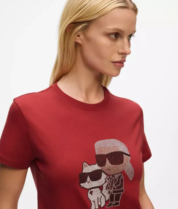 IKON KARL & CHOUPETTE RHINESTONE T-PAITA IKON KARL & CHOUPETTE RHINESTONE T-PAITA