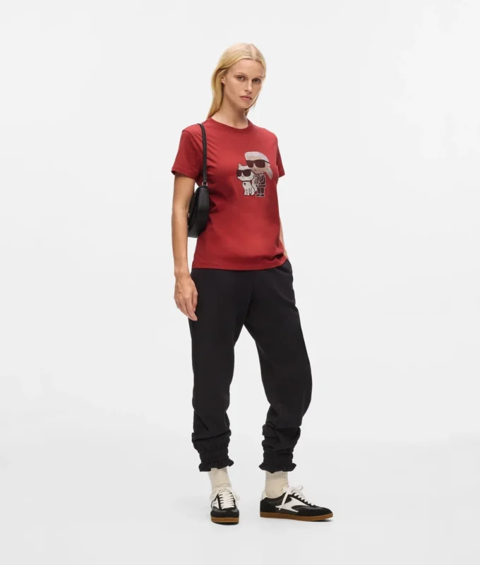 IKON KARL & CHOUPETTE RHINESTONE T-PAITA IKON KARL & CHOUPETTE RHINESTONE T-PAITA