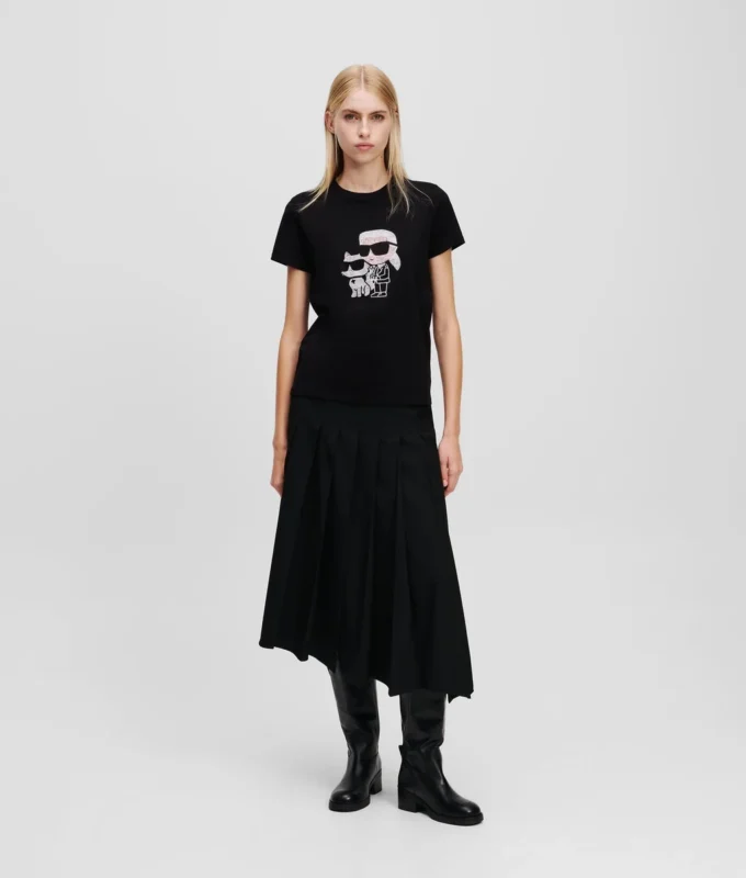 IKON KARL & CHOUPETTE RHINESTONE T-PAITA IKON KARL & CHOUPETTE RHINESTONE T-PAITA