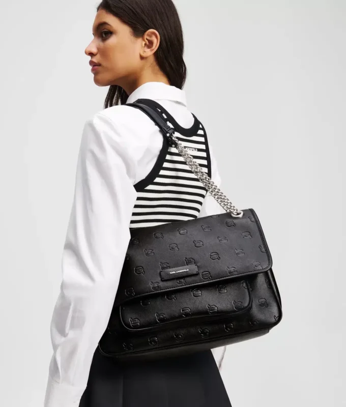 IKON MONOGRAM LARGE SHOULDER BAG IKON MONOGRAM LARGE SHOULDER BAG
