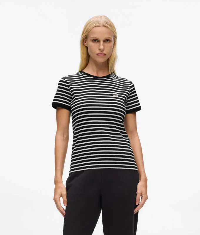 Ikon-raidallinen ribbineule-T-paita Ikon-raidallinen ribbineule-T-paita