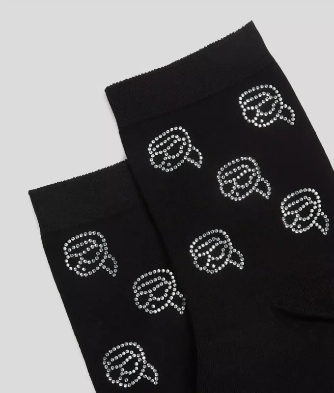 IKON RHINESTONE SOCKS – 2-PACK