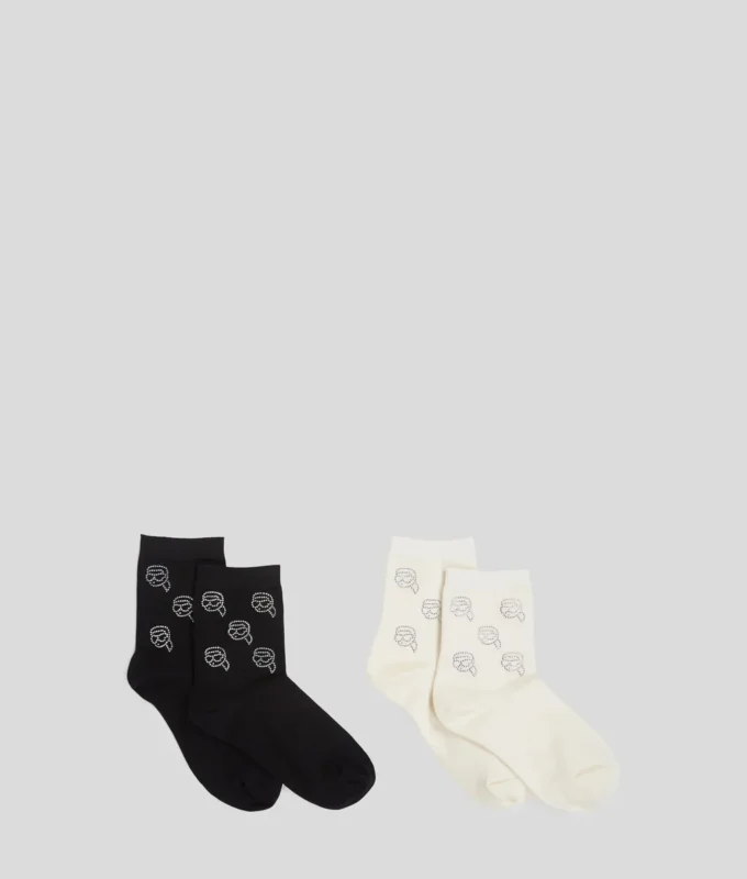 IKON RHINESTONE SOCKS – 2-PACK