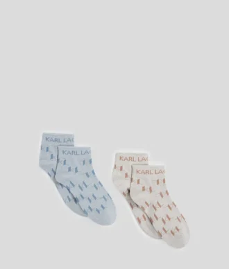 K/MONOGRAM SHORT SOCKS – 2-PACK