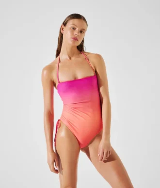 K/SIGNATURE HALTER-NECK SWIMSUIT