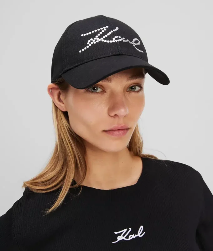 K/SIGNATURE STUDDED CAP