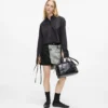 Kaksisävyinen denim-minihame Kaksisävyinen denim-minihame
