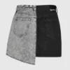 Kaksisävyinen denim-minihame Kaksisävyinen denim-minihame