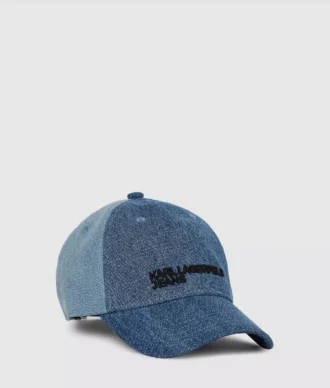Kaksisävyinen vaalea denim-lippalakki