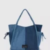 Kaksivärinen denim-ostoskassi Kaksivärinen denim-ostoskassi