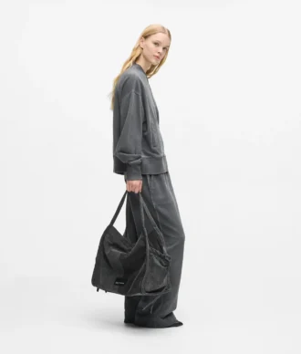Kaksivärinen denim-ostoskassi