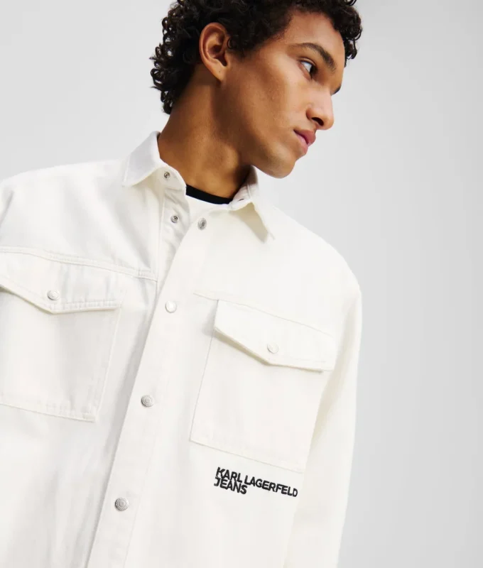 KARL PRINT DENIM OVERSHIRT