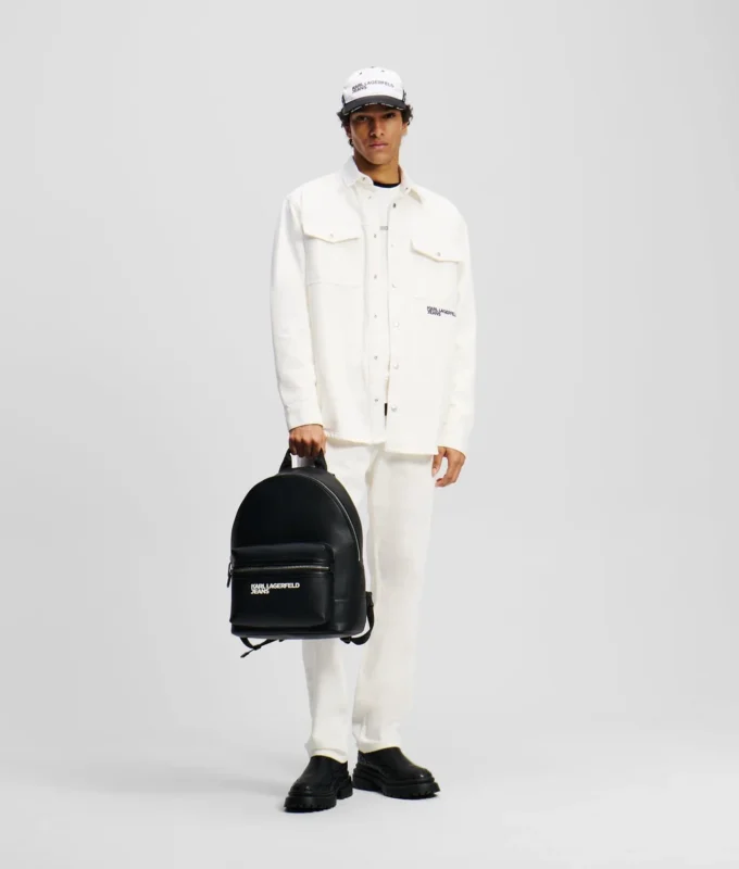 KARL PRINT DENIM OVERSHIRT