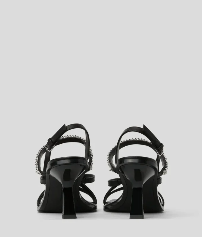 KARMEL SIGNIA CHAIN STRAP HEELED SANDALS