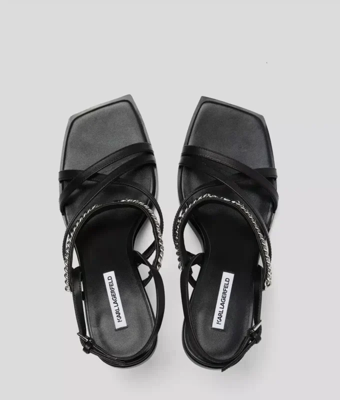 KARMEL SIGNIA CHAIN STRAP HEELED SANDALS