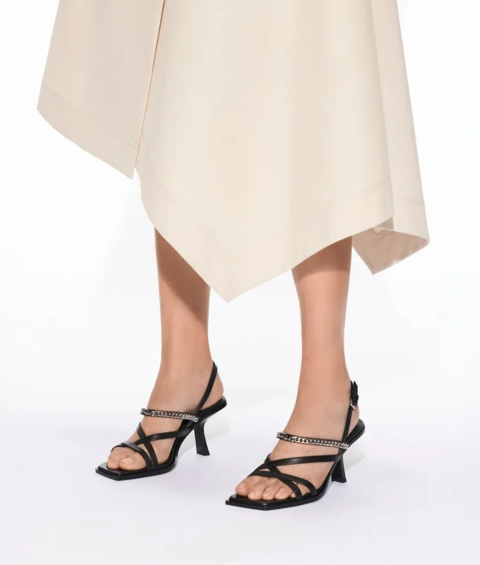 KARMEL SIGNIA CHAIN STRAP HEELED SANDALS