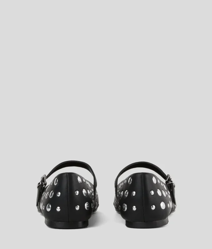 KARO MIRROR STUDS BALLET FLATS