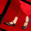 KARO MIRROR STUDS BALLET FLATS