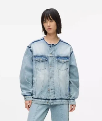 Kauluseton denimtakki