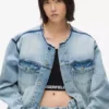 Kauluseton denimtakki Kauluseton denimtakki