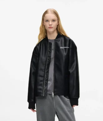 Keinonahkainen bomber-takki