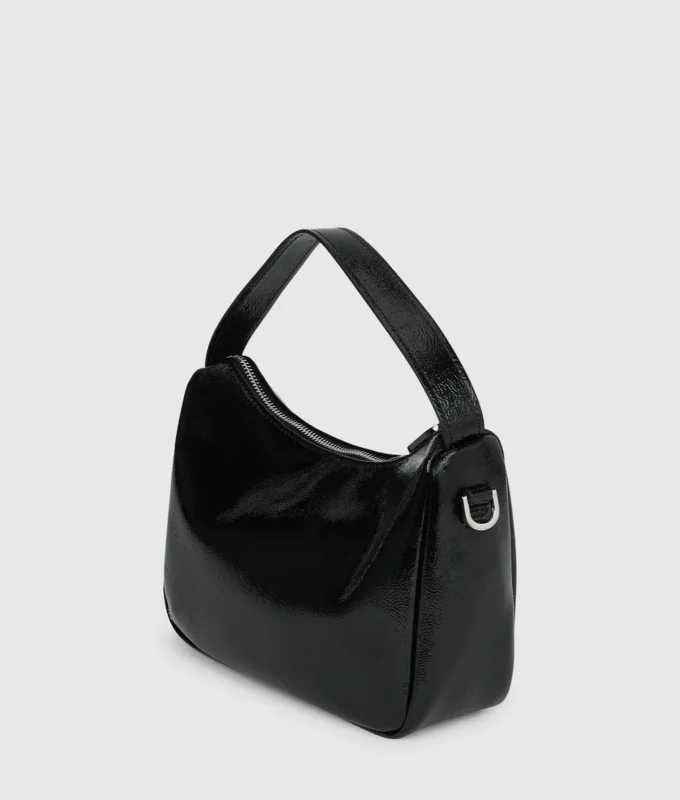 Kiiltävä mini-hobo-laukku Kiiltävä mini-hobo-laukku